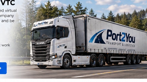 Port2You truck on the road